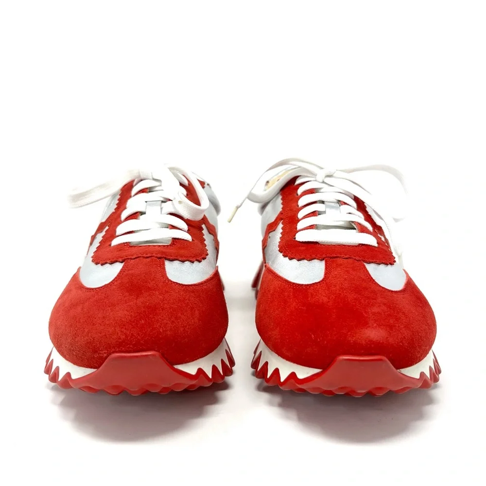 Christian Louboutin Loubishark Spike Platform Low Top Sneakers Red 42.5 12.5